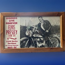 Original 1956 Elvis Presley Harley Davidson Promotional Ad Poster Age 21 RARE