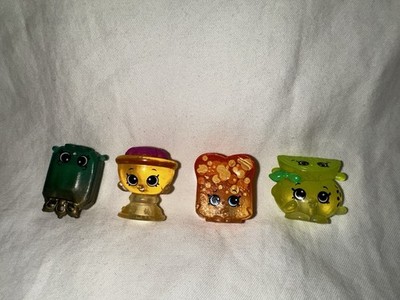 Shopkins Translucent Jewel Lot 4 Moose Mini Figures Rare Style Special Edition