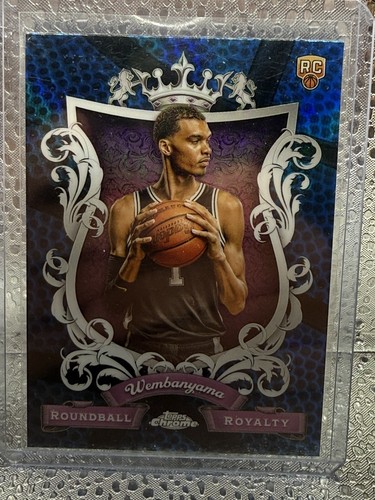 2023-24 Topps Chrome Victor Wembanyama Roundball RC Blue Basketball #RR-26