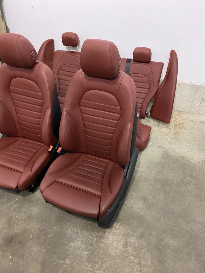Juego COMPLETO Asiento Reforzado Rojo 15-19 OEM Mercedes W205 C300 Delantero Trasero Izquierdo Derecho Foto 4 de 4