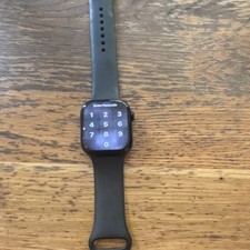 Apple Watch Series 10 45mm Black Aluminium Case, Black Silicone Band 32GB