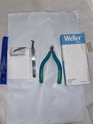 Weller Erem 2622 NB Diagonal Flush Cutting Pliers & 15AGW Erem Tweezers