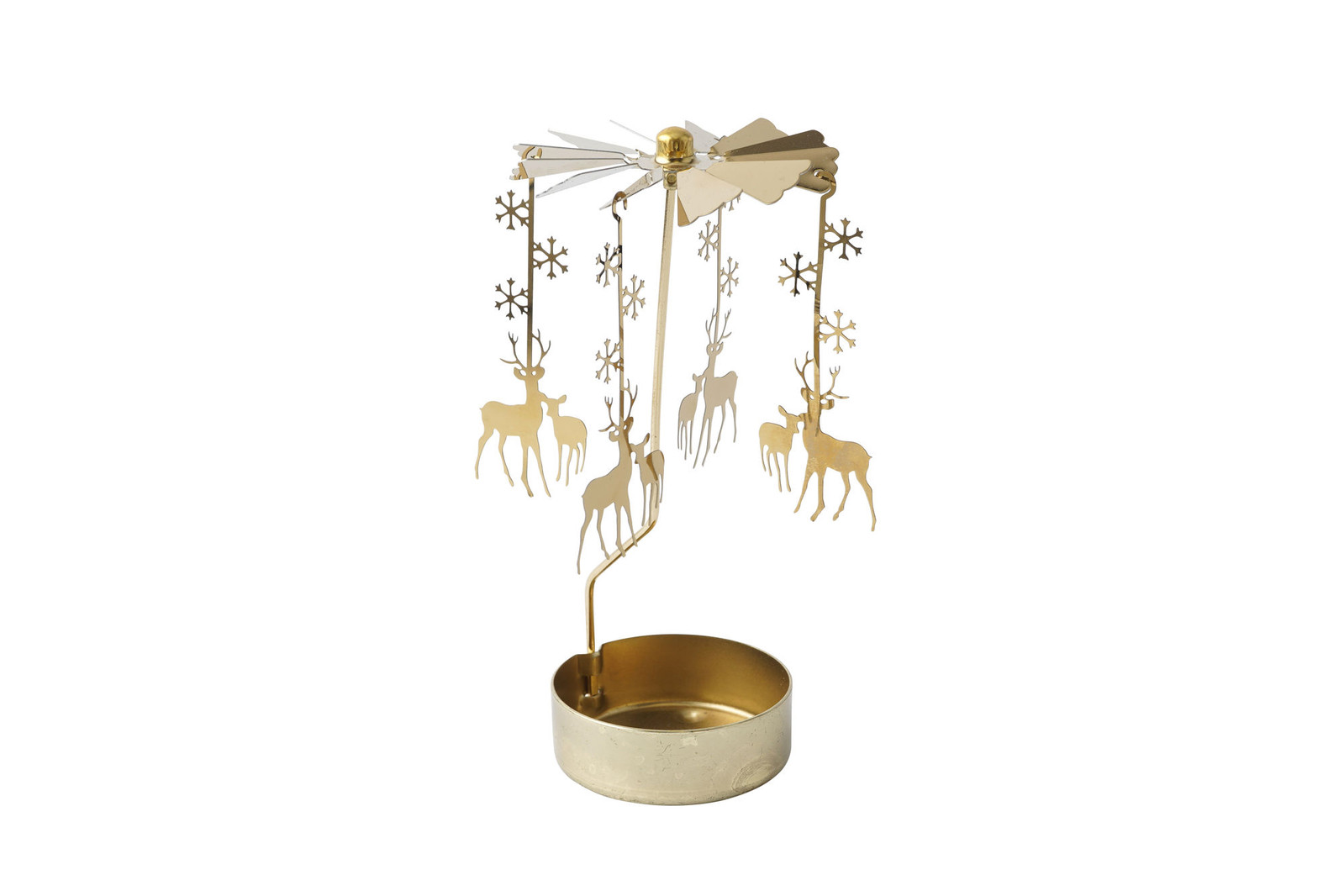 Gold Reindeer Tealight Spinner Festive Decor Christmas Home Decor