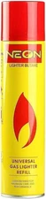 Neon Lighter Gas Refill Butane Universal Fluid Fuel Ultra Refined 300Ml 10.14 Oz