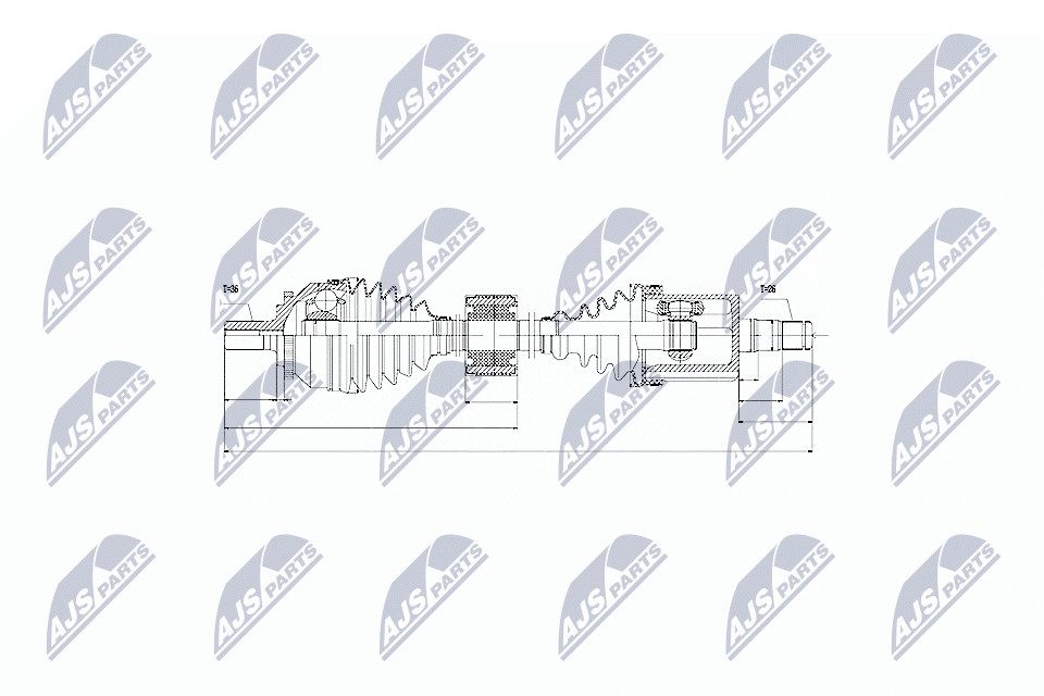 N.T.Y. NPW-VV-043.NTY Drive Shaft for VOLVO