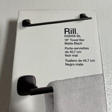 KOHLER RILL 18 inch Matte Black Wall Mount Single Towel Bar  R28008-BL