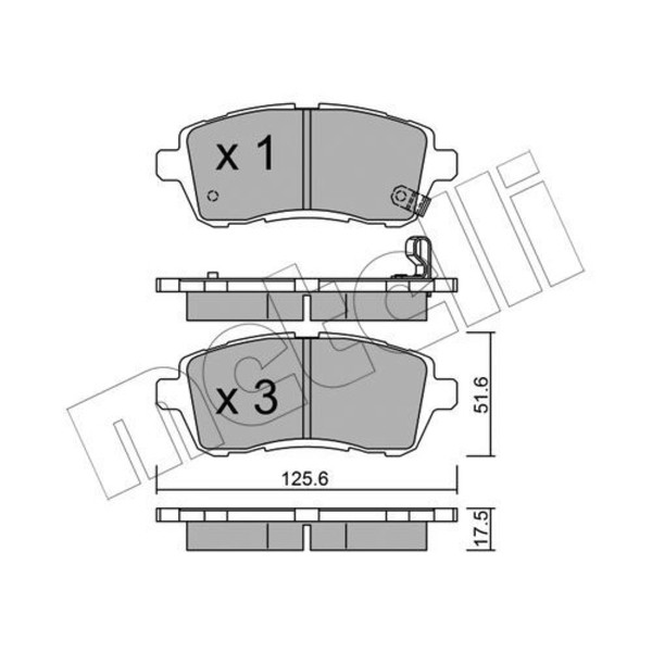 Metelli BremsbeläGe Bremsbelegsatz Vorne FüR Ford Fiesta VI-image