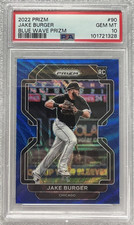 2022 PRIZM #90 JAKE BURGER BLUE WAVE PRIZM PSA 10 RC ROOKIE  /60