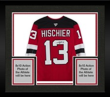Framed Nico Hischier New Jersey Devils Signed Red Fanatics Authentic Pro Jersey