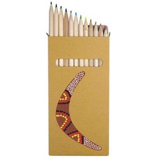 12 x 'Decorative Boomerang' Long Colour Pencils PE00088807 