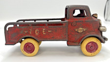 Arcade Cast Iron ICE Truck U.S.A. Original Paint c. 1930s Vintage Original