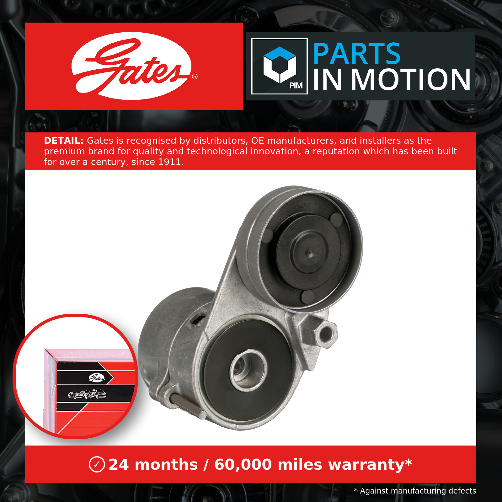 Aux Belt Tensioner fits AUDI A4 B5 2.8 95 to 01 Drive V-Ribbed Gates 078903133AB - Image 7