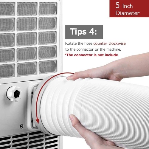 TURBRO Portable Air Conditioner Universal Exhaust Hose - 5 Inch Diameter, 78 ... - Picture 6 of 8