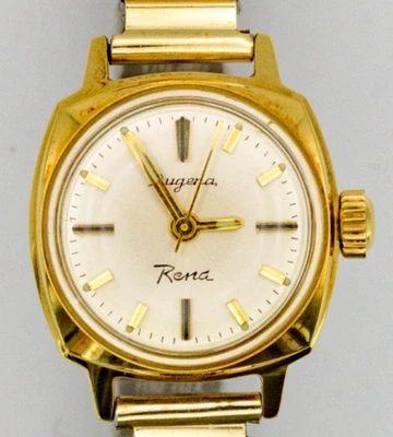 Dugena Rena Damenuhr vergoldet, Vintage 1960er, läuft sehr gut. - Bild 1 von 4