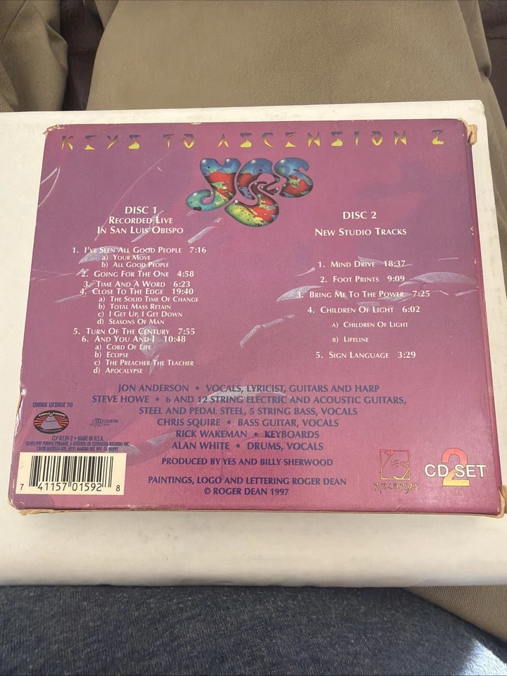 Keys to Ascension 2 by Yes (CD, 1997), 2 Disc RARE Slipcover - Image 2 of 4