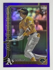 Logan Davidson 2025 Topps Update Purple Holo Foil RC  #/250 Rookie A’s