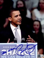 Barack Obama Signed 8x10 Photo Early Signature “Best Wishes” BAS COA