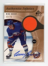 2005-06 SP Game Used Mike Bossy Authentic Fabrics Auto Jersey /75 HOF