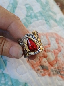 Wizard Elf Ring Gandalf Fire Ring Fantasy Cosplay Base Metal Sz 10