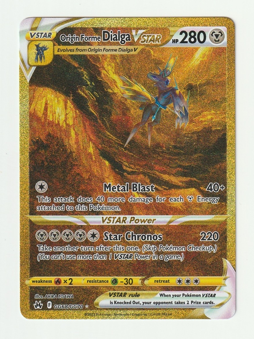 Origin Forme Dialga VSTAR GG68/GG70 Secret Rare - Crown Zenith: Galarian Gallery