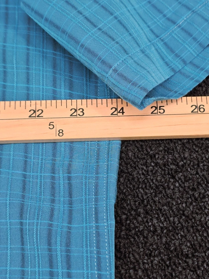 Camisa de campamento hawaiana grande azul Rayón Island Shores manga corta abotonada playa Foto 4 de 4