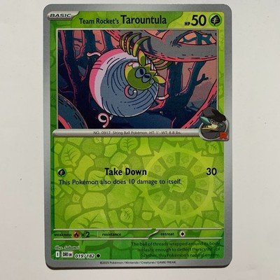 Team Rocket's Tarountula - 019/182 - Reverse Holo - Destined Rivals - Pokemon TCG