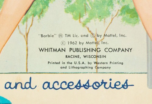 VTG Original 1962 Whitman BARBIE DOLL CUT-OUTS Paper Doll #1963 UNCUT - Picture 3 of 15