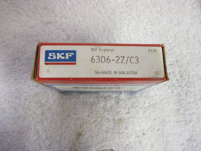 NIB SKF Bearing 6306-2Z/C3 FACTORY SEALED BOX | eBay