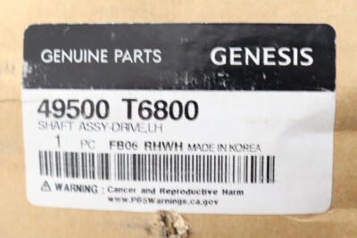 NEW OEM Front Left CV Axle Shaft Assembly 49500T6800 for Genesis