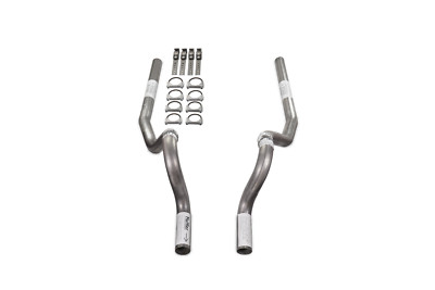 86-04 Ford Mustang 2.5'' Dual Exhaust Kit No Muffler Rear Exit No Tip