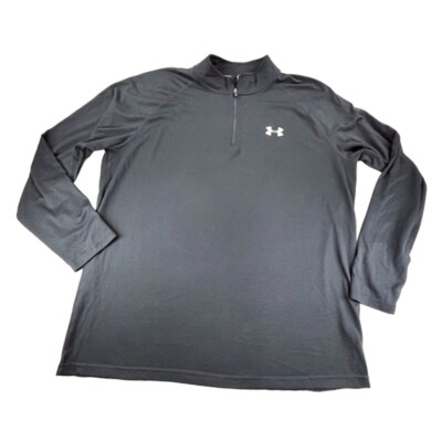 UNDER ARMOUR スポーツウエア  LG Under Armour HeatGear Loose Fit 1/4 Zip Pullover Mens LG Black | eBay