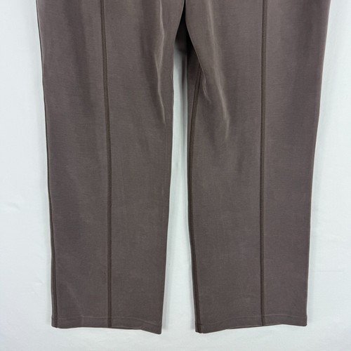 Pantalone Lululemon Softstreme vita alta donna 12 marrone gamba larga 30" cucitura interna - Foto 8 di 12