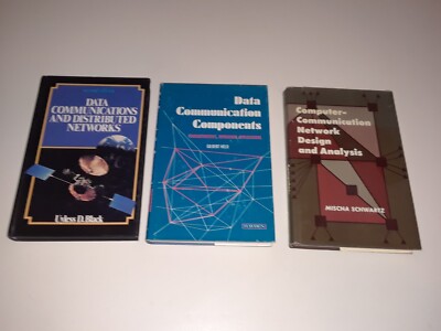 x3 Data Communication Components Networks Design Analysis, Schwartz, Hardcovers