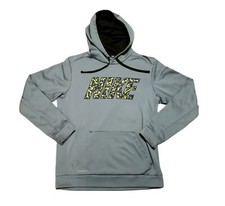 Nike Pullover Hoodie Men's Size M Camouflage Logo Gray Long Sleeve Therma-Fit