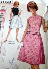 LOVELY VTG 1960s DRESS Sewing Pattern 12/32