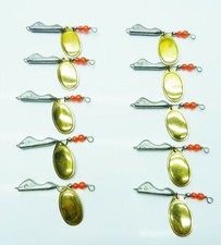 10 pcs Weight Forward 3/8 oz Erie Derie Style Spinner, Unpainted, W/out Hook