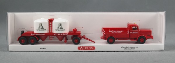 "Wiking 053406/0534 06 H0,1:87 ChemikalienhäNgerzug (BüSsing 8000) \"Rosenkranz\""-image
