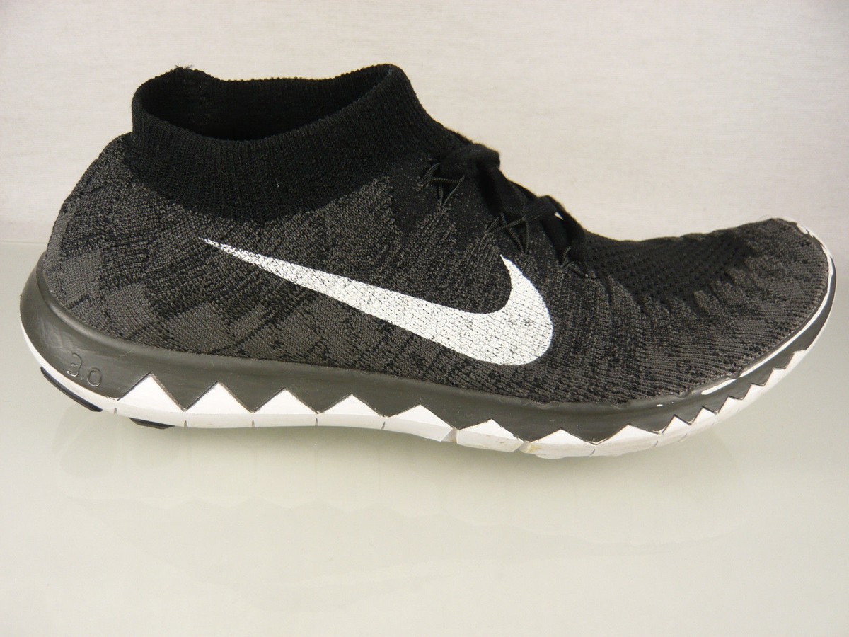 NIKE WOMENS FREE 3.0 FLYKNIT RUNNING SHOES BLACK WHITE GREY NIKE WOMENS FREE 3.0 FLYKNIT RUNNING SHOES BLACK WHITE GREY