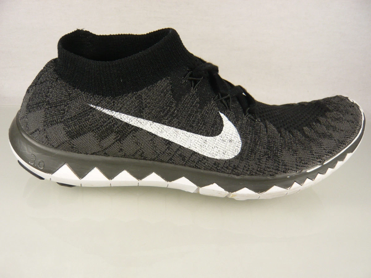 NIKE WOMENS FREE 3.0 FLYKNIT RUNNING SHOES BLACK WHITE GREY, size EU US 8 | eBay