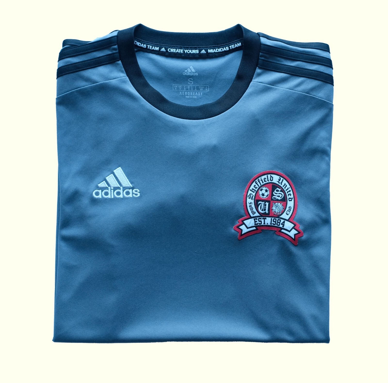 ADIDAS SHEFFIELD UNITED SOCCER AEROREADY JERSEY KIT #34 VTG 2020 GRAY MENs SZ S