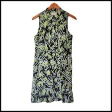 Michael Kors Bamboo Print Dress Mini size M Medium Button Up