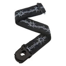 D'Addario Planet Lock Guitar Strap, Barbed Wire design