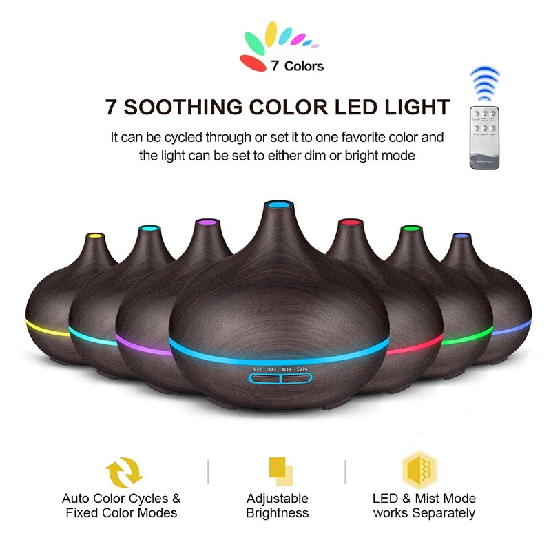 550ML Ultraschall Luftbefeuchter Aroma Diffuser Aromatherapie Humidifier 7 LED - Bild 2 von 4