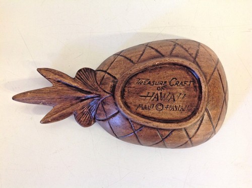 Vintage Hawaii Maui Souvenir Pineapple Dish Treasure Craft Ceramic Travel Orange - Picture 2 of 5