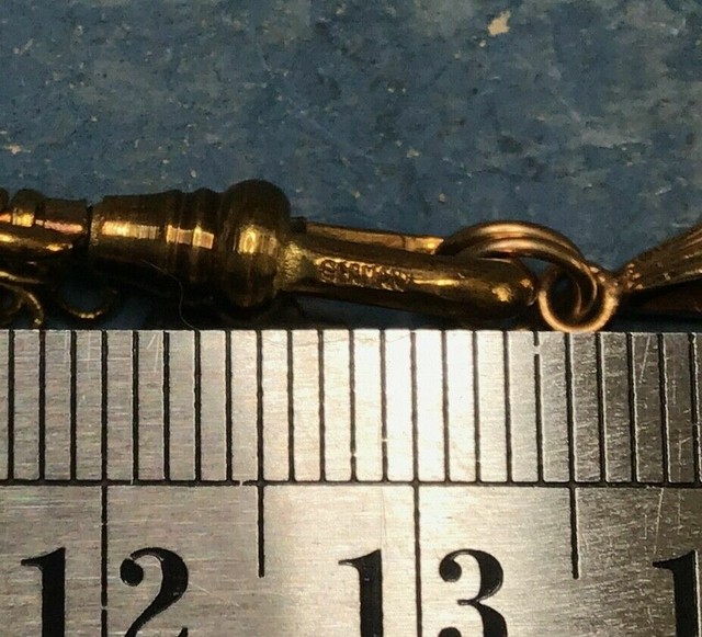 10 vtg pocket watch chain end clasps Lanyard Swivel clip Gold Repair nos clasp eBay
