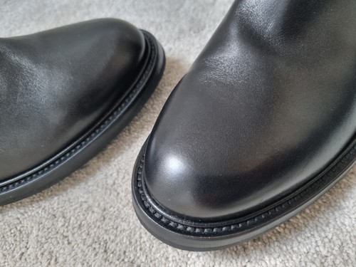 Stivali neri Belstaff Chelsea in pelle con fibbia e cinturino UK 6 EU 40 rrp £ 400 - Foto 3 di 17
