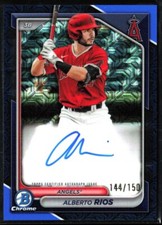 2024 Bowman Chrome Alberto Rios Blue Mojo Autograph /150- Mega Box BMA-AR