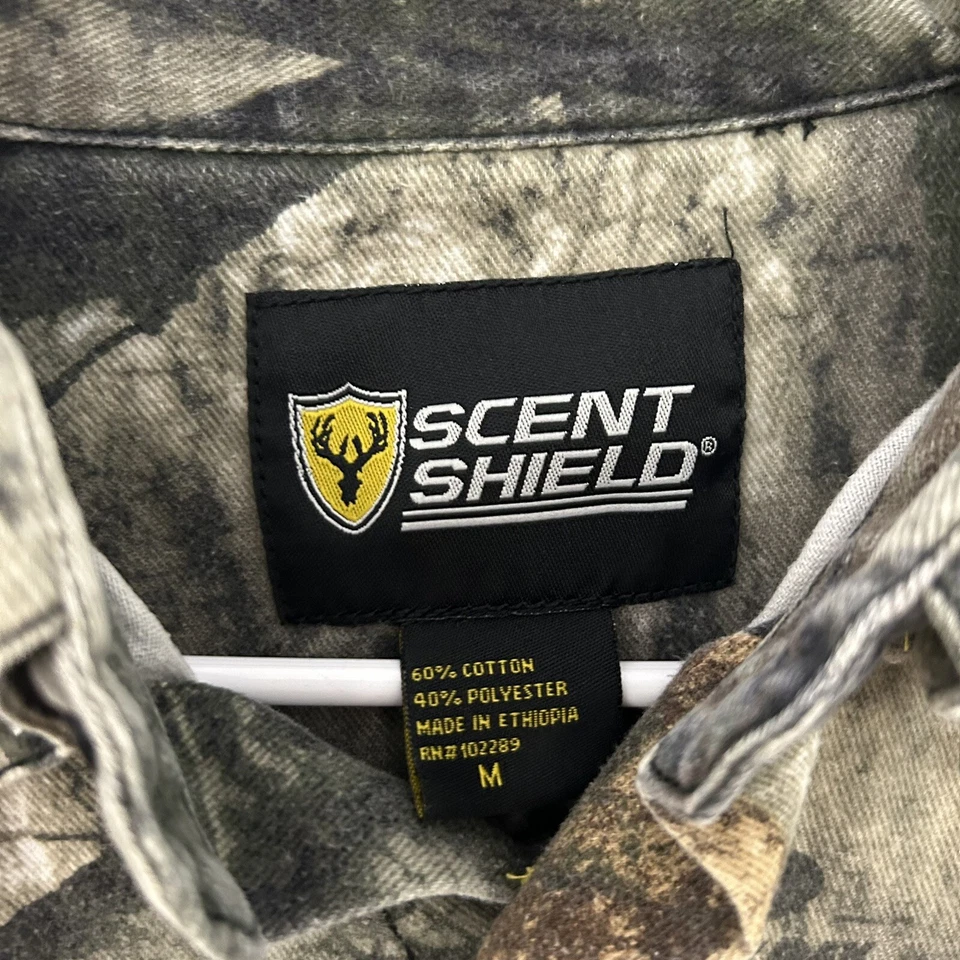 Scent Shield Shirt Mens M S3 Mossy Oak Camo Tree stand  Button Up Hunting - Image 4 of 4