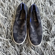Rothy s The Original Slip On Sneaker Camo Black Gray Size 8 Women s