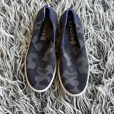 Rothy’s The Original Slip On Sneaker Camo Black Gray Size Women’s